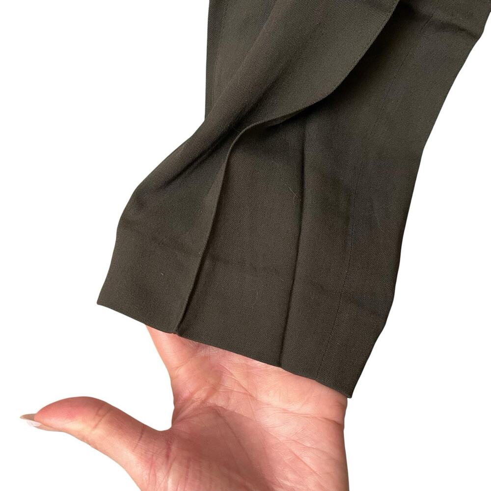 VINCE 6 Seamed Trouser Pants Dark Brown Viscose Elastane Career Stretch - Picture 7 of 12